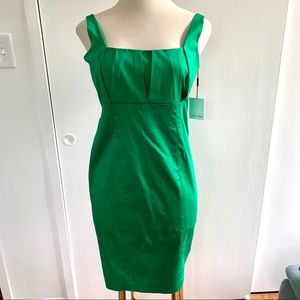 CALVIN KLEIN Sleeveless Pleated Sheath Dress